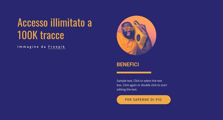 Accesso illimitato Modello HTML5