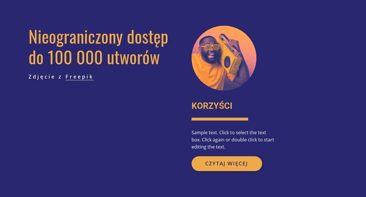 Nielimitowany dostęp Szablony do tworzenia witryn internetowych