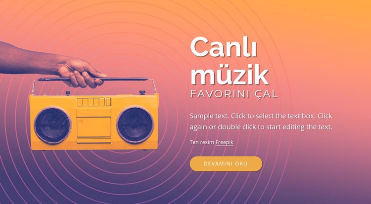 Canlı müzik tasarımı Açılış sayfası