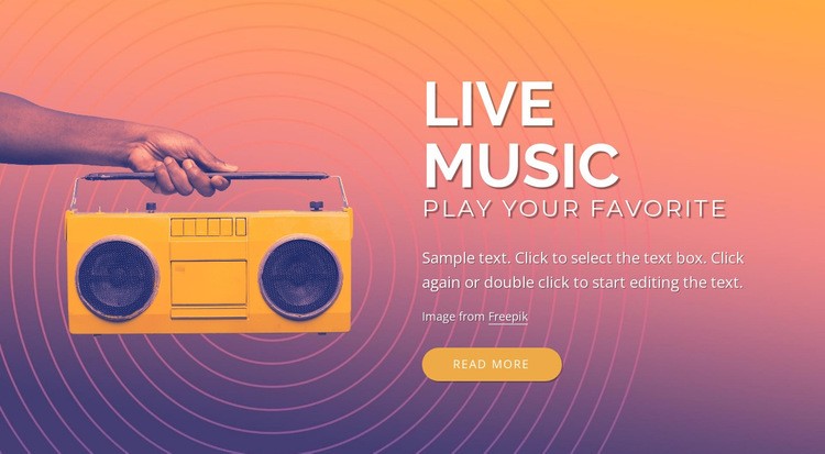 Live music design Web Page Design