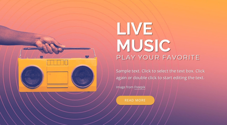 Live music design Website Builder Templates