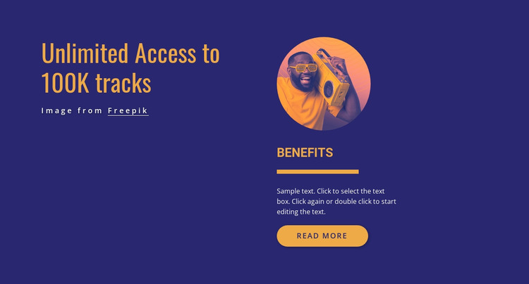 Unlimited access Website Mockup