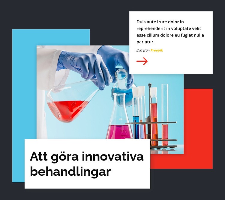 Att göra innovativa behandlingar Hemsidedesign