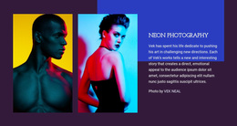 Neon Fotografie - Websitesjablonen