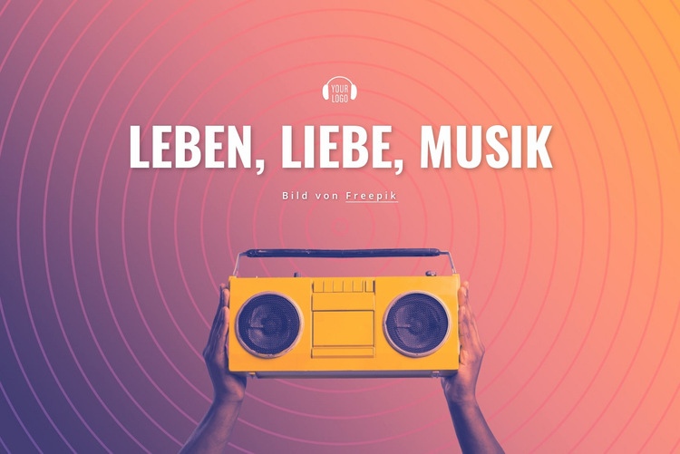 Leben, Liebe, Musik Website Builder-Vorlagen