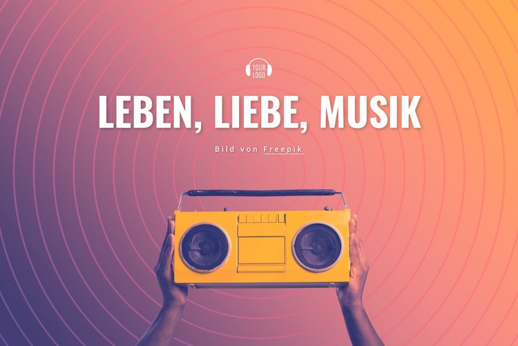 Leben, Liebe, Musik Website-Modell
