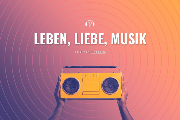 Leben, Liebe, Musik Website-Vorlage