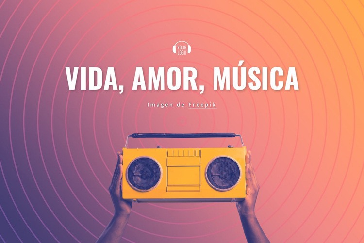 Vida amor musica Plantillas de creación de sitios web