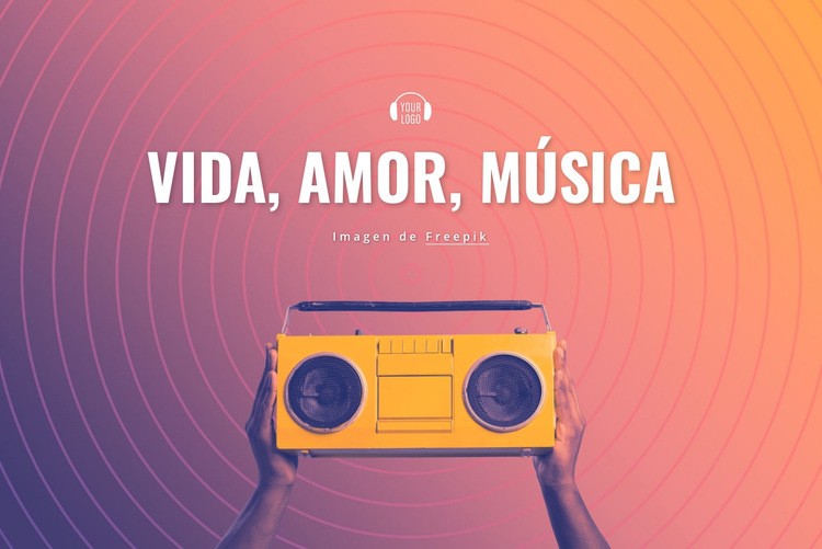 Vida amor musica Diseño de páginas web