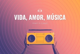 Vida Amor Musica - Impresionante Maqueta De Sitio Web