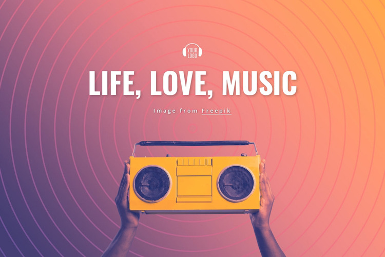 Life, love, music HTML Template