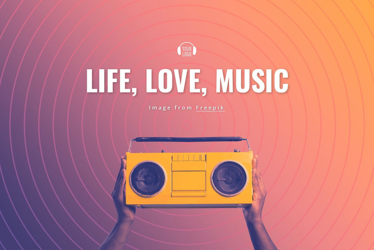 Life, love, music Html Website Builder