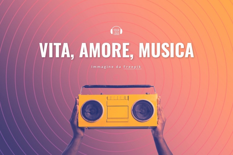 Vita, amore, musica Modelli di Website Builder