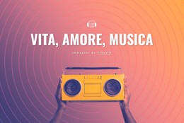 Vita, Amore, Musica Modello A Pagina Singola