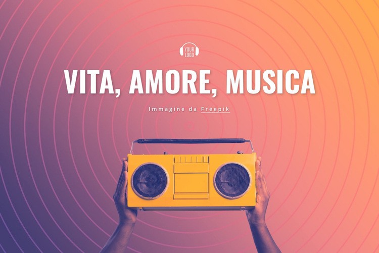 Vita, amore, musica Modello HTML5
