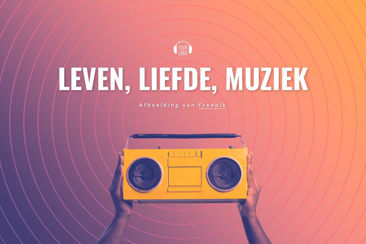 Leven, liefde, muziek Website sjabloon