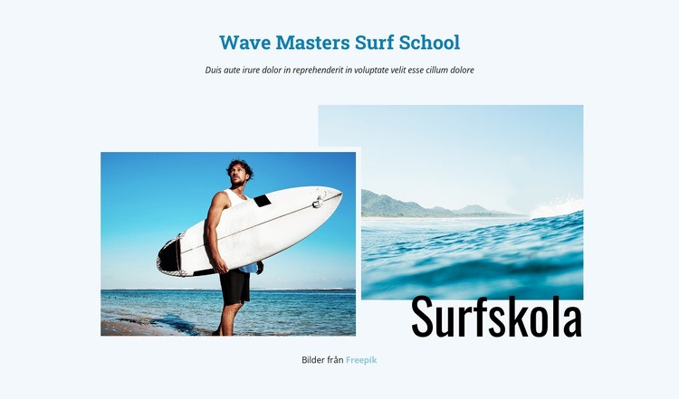 Surfskola CSS -mall