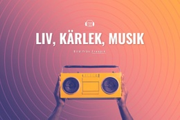 Liv, Kärlek, Musik - HTML-Sidmall