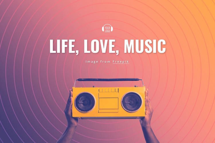 Life, love, music Website Builder Templates