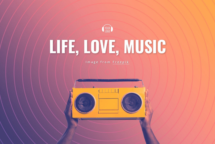 Life, love, music Website Template