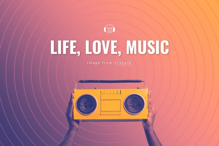 Life, love, music Wix Template Alternative