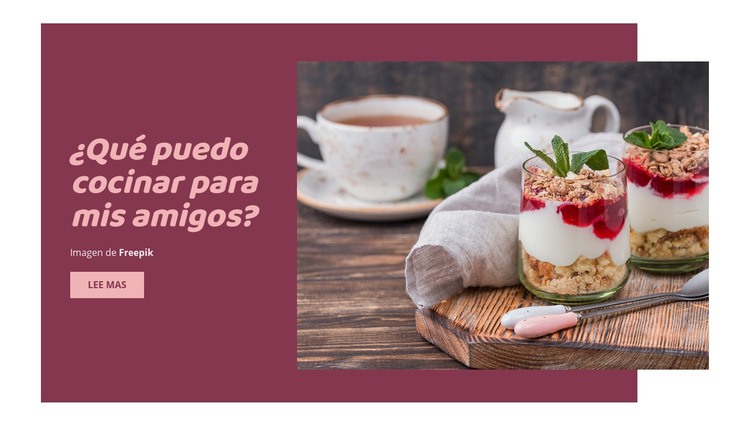 Consejos para preparar comidas para amigos Diseño de páginas web