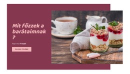 Tippek A Barátok Étkezéséhez Sablon HTML CSS Reszponzív