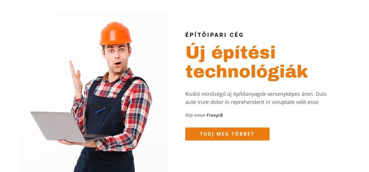 Új építési technológiák CSS sablon