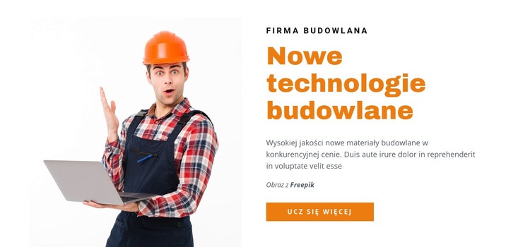 Nowe technologie budowlane Szablony do tworzenia witryn internetowych