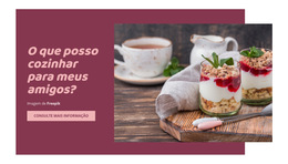 Melhor Design De Página De Destino Para Dicas Para Fazer Refeições Para Amigos