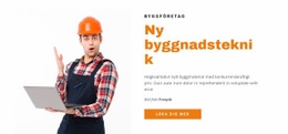 Premiumwebbplatsdesign För Nya Byggtekniker