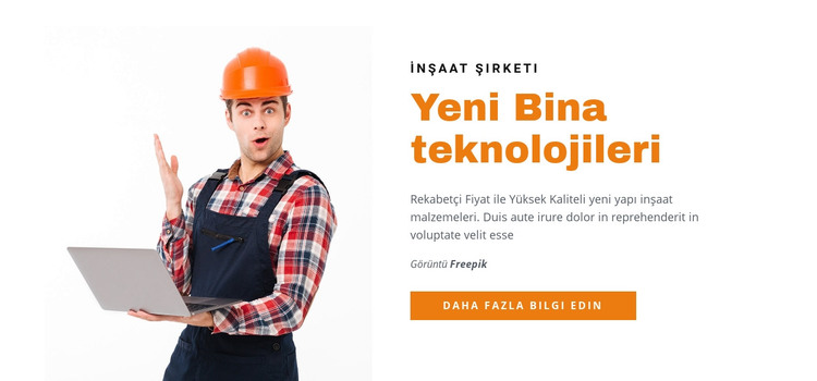 Yeni Bina Teknolojileri HTML Şablonu