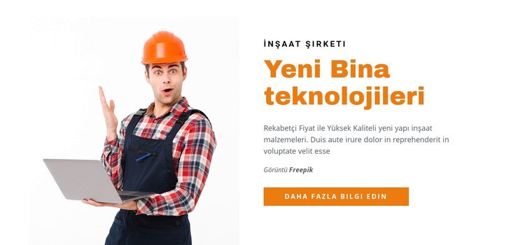 Yeni Bina Teknolojileri Html Web Sitesi Oluşturucu