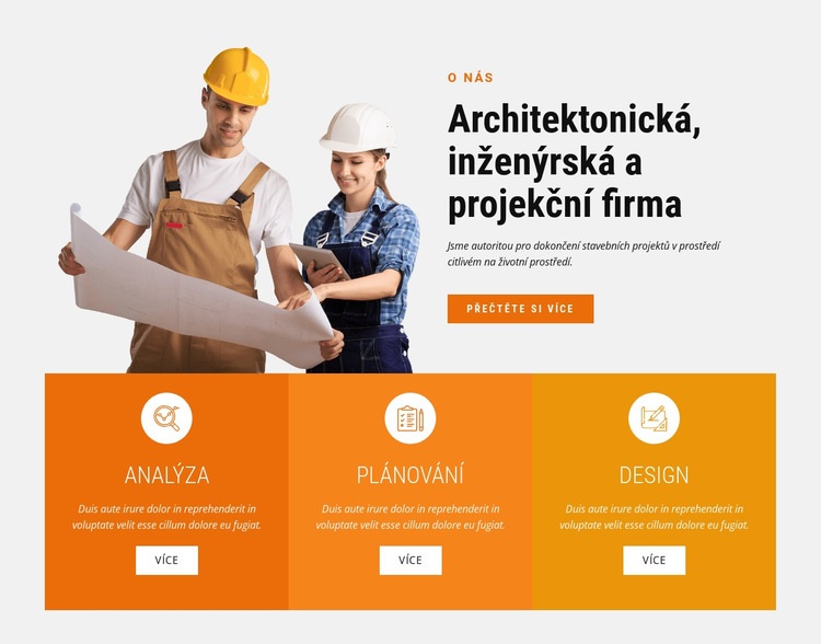 Architektonická, inženýrská a projekční firma Téma WordPress