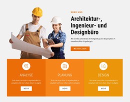 Architektur-, Ingenieur- Und Designbüro – Website-Mockup-Vorlage