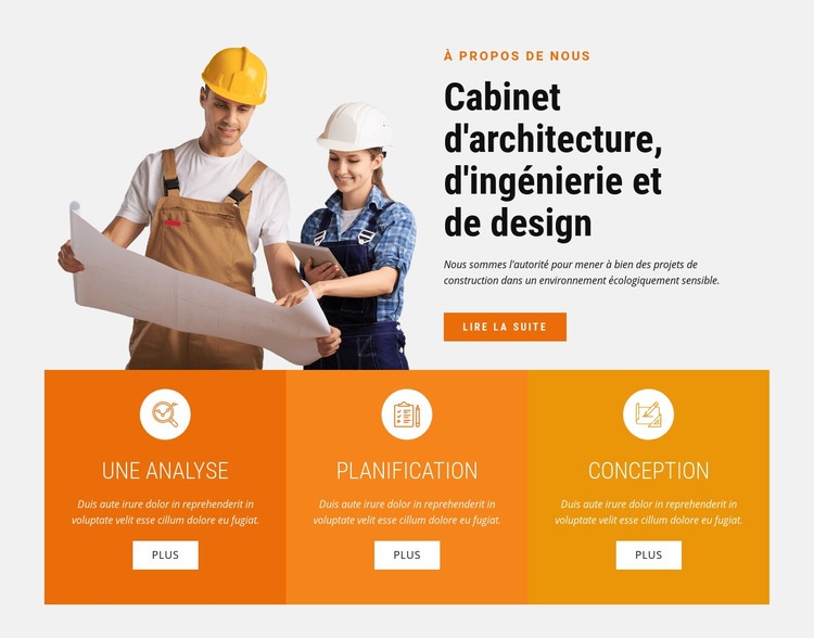 Cabinet d'architecture, d'ingénierie et de design Créateur de site Web HTML