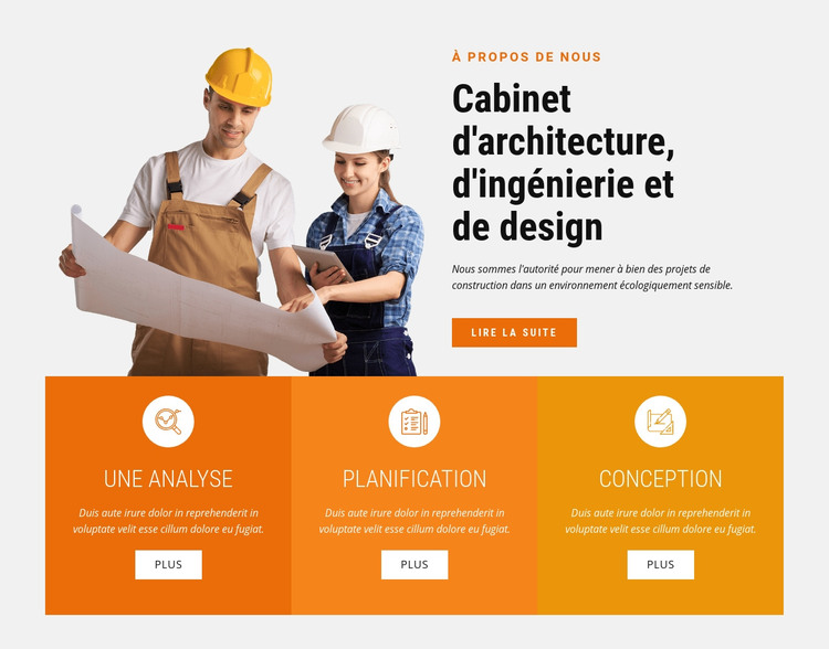 Cabinet d'architecture, d'ingénierie et de design Modèle HTML