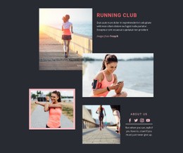 Running Club - Template To Add Elements To Page