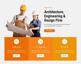 Architectuur-, Ingenieurs- En Ontwerpbureau - HTML Layout Builder