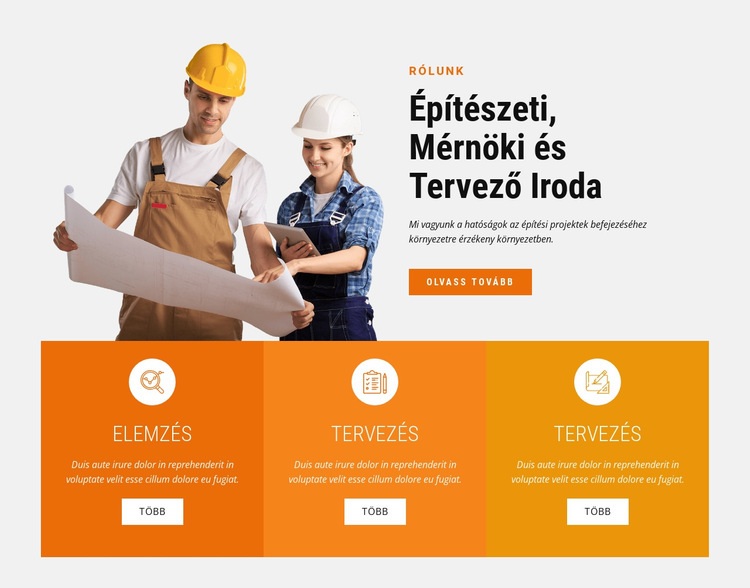 Építészeti, Mérnöki és Tervező Iroda Weboldal tervezés