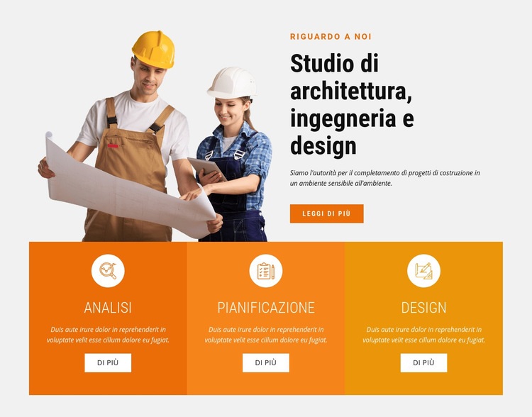 Studio di architettura, ingegneria e design Costruttore di siti web HTML