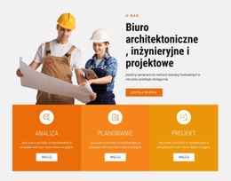 Biuro Architektoniczne, Inżynieryjne I Projektowe - Szablon Makiety Strony Internetowej
