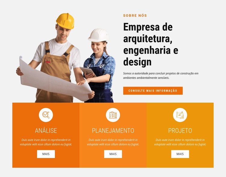 Empresa de arquitetura, engenharia e design Template CSS