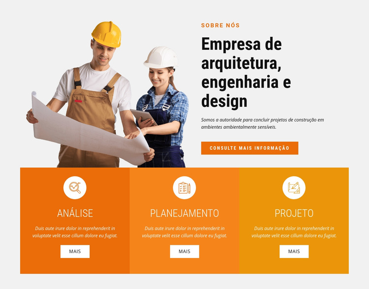 Empresa de arquitetura, engenharia e design Modelo de site