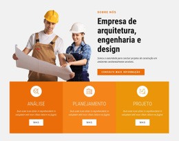 Empresa De Arquitetura, Engenharia E Design - Modelo Criativo Multifuncional De Uma Página