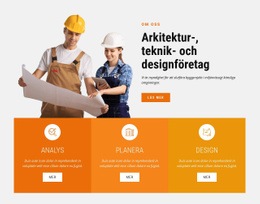 Arkitektur-, Teknik- Och Designföretag - HTML-Sidmall