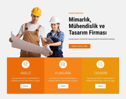 Mimarlık, Mühendislik Ve Tasarım Firması - HTML Sayfası Şablonu