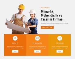 Mimarlık, Mühendislik Ve Tasarım Firması - HTML Layout Builder