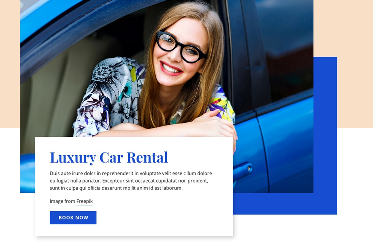 Luxury Car Rental One Page Template
