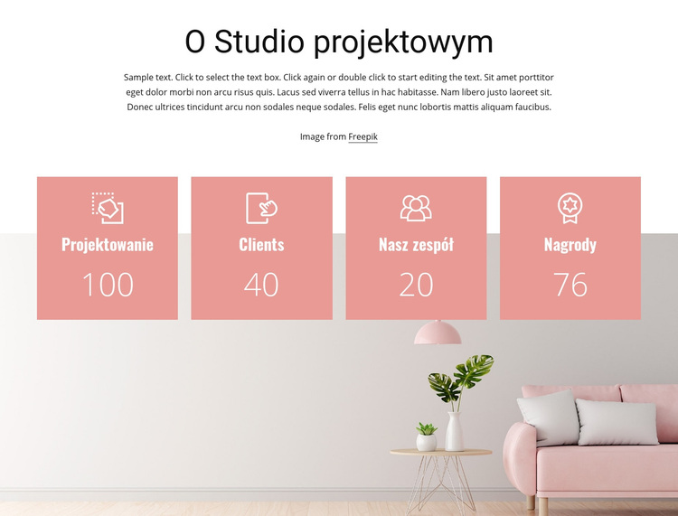 Lady projektowe do wnętrz Motyw WordPress